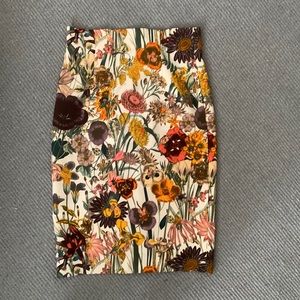 High waisted funky flora skirt